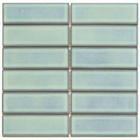 The Mosaic Factory Barcelona mozaïektegel - 29.1x29.7cm - wandtegel - Rechthoek - Porselein Turquoise Glans AF45125