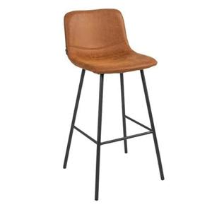 Bronx71 Industriële barkruk Mikky cognac eco-leer 65-78 cm