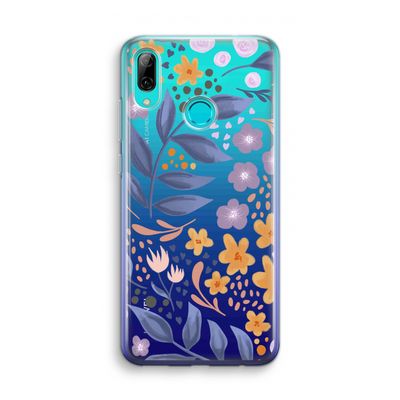 Flowers with blue leaves: Huawei P Smart (2019) Transparant Hoesje