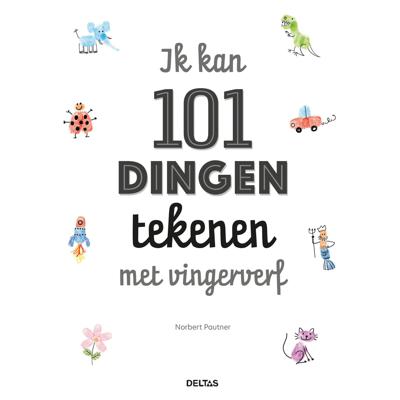 Deltas Ik kan 101 dingen tekenen met vingerverf hobbyboek