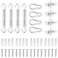 VidaXL 12-delige zonneschermaccessoireset roestvrij staal