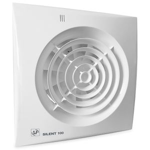 Badkamer/toilet Ventilator Soler & Palau Silent (100chz) - Ø 100mm - Met Timer + Vochtsensor