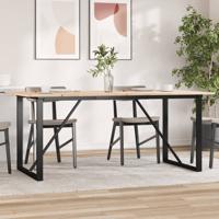 Eettafel O-frame 180x90x75 cm massief grenenhout en staal