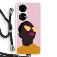 Yellow glasses: Huawei P50 Transparant Hoesje met koord