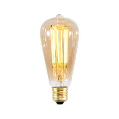 Kooldraadlamp 'Peer' E27 LED 3,5W goldline 14cm, dimbaar