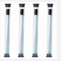 4 stuks/set tarwestro tandenborstel Soft-Bristle tandenborstel bamboe houtskool hoofd 18cm PVC behuizing draagbare verpakking reizen tandenborstel (gr