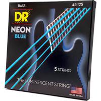 DR Strings NBB5-45 Hi-Def Neon blue 45-125 set 5 snaren voor elektrische basgitaar
