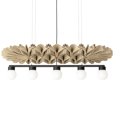Buzzi Space - BuzziPleat Edel Long Quintet LED Globe/Spot Hanglamp