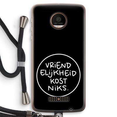 Vriendelijkheid: Motorola Moto Z Force Transparant Hoesje met koord