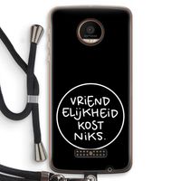 Vriendelijkheid: Motorola Moto Z Force Transparant Hoesje met koord