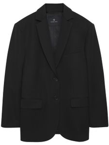 ANINE BING blazer Quinn en laine à simple boutonnage - Noir