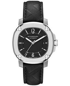 Horlogeband Burberry BBY1209 Leder Antracietgrijs 20mm