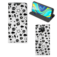 Mobiel BookCase Xiaomi Redmi Note 9 Pro | 9S Silver Punk - thumbnail