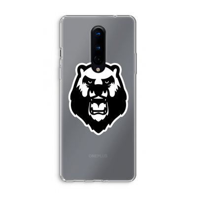 Angry Bear (white): OnePlus 8 Transparant Hoesje