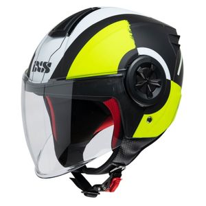 IXS 851 2.0, Jethelm of scooter helm, Mat zwart Fluogeel