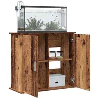 VidaXL Aquariumstandaard 81x36x73 cm bewerkt hout oud houtkleurig