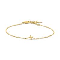Minimalistische kruis armband - Stainless steel - Goud