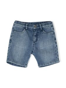 Roberto Cavalli Junior short à logo brodé - Bleu