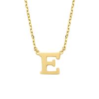 Minimalistische letter ketting - 14K GOUD - Goud - E