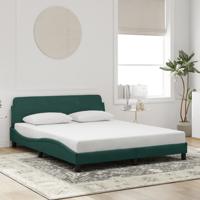 Bedframe zonder matras 160x200 cm fluweel donkergroen