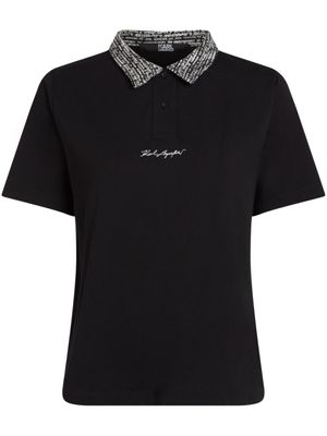 Karl Lagerfeld T-shirt met logoprint - Zwart Karl Lagerfeld T-shirt met logoprint - Zwart