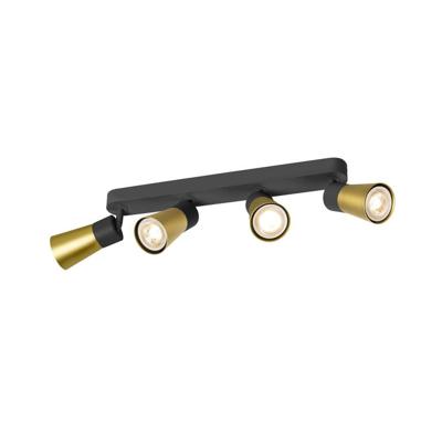 SLV SpotPuri 2.0 Cone zwart-goud 4-lichts - 1008349