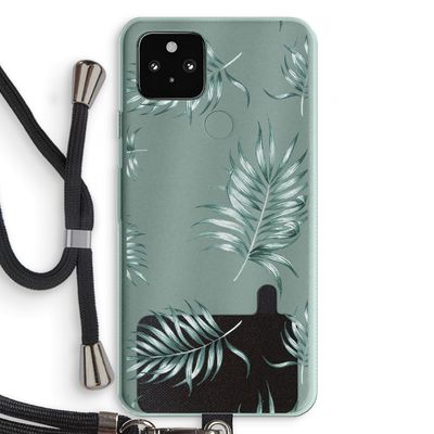 Simple leaves: Pixel 5a 5G Transparant Hoesje met koord