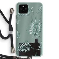 Simple leaves: Pixel 5a 5G Transparant Hoesje met koord