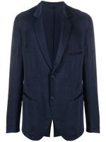 Giorgio Armani striped single-breasted blazer - Bleu - thumbnail