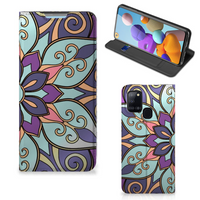 Samsung Galaxy A21s Smart Cover Purple Flower