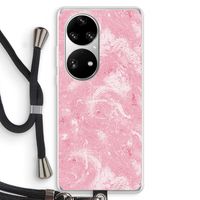 Abstract Painting Pink: Huawei P50 Pro Transparant Hoesje met koord