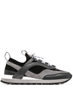 Ferragamo baskets à design à empiècements - Noir