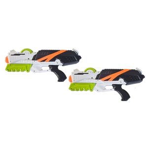 2x Waterpistool/waterpistolen gekleurd 42 cm