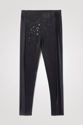 Slim fit legging met sterrenbeelden - BLACK - L