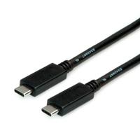 ROLINE USB 3.2 Gen 2 kabel, met PD (Power Delivery) 20V5A, Emark, C-C, M/M, zwart, 2 m