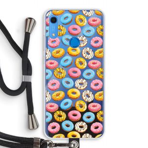 Pink donuts: Huawei Y6s Transparant Hoesje met koord