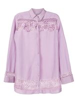 Amir Slama chemise oversize à fleurs en dentelle - Violet - thumbnail