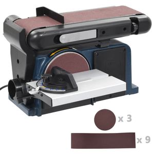 VidaXL Vlak- en bandschuurmachine elektrisch 370 w 150 mm