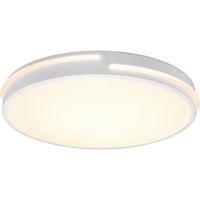 LED Plafondlamp - Plafondverlichting - Trion Tocomo - 24W - Dimbaar - Aanpasbare Kleur - Afstandsbediening - Rond - Mat Wit - Aluminium