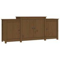 vidaXL Dressoir 164x37x68 cm massief grenenhout honingbruin