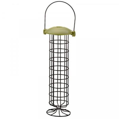 Vetbollensilo - Smart Twist Top - groen/zwart - metaal - 11 x 30 cm - vogel voedersilo voor vetbolle