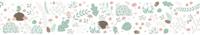 Noordwand Kids Walls Behangrand met egeltjes, vogels, paddestoelen en bloemen - 45873