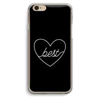 Best heart black: iPhone 6 / 6S Transparant Hoesje