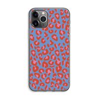 Leopard blue: iPhone 11 Pro Max Transparant Hoesje
