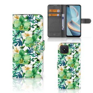 OPPO Reno4 Z Hoesje Orchidee Groen