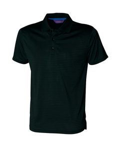 Henbury W473 Coolplus® Textured Stripe Polo Shirt