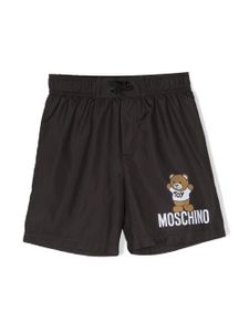 Moschino Kids short de bain à imprimé Teddy Bear - Noir