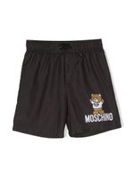 Moschino Kids short de bain à imprimé Teddy Bear - Noir - thumbnail