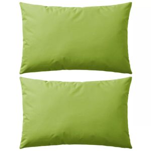 VidaXL Buitenkussens 60x40 cm appeltjesgroen 2 st