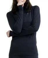 Thermoshirt dames lange mouw met rits - Core dry - Baselayer ondershirt - Warm sportshirt vrouwen